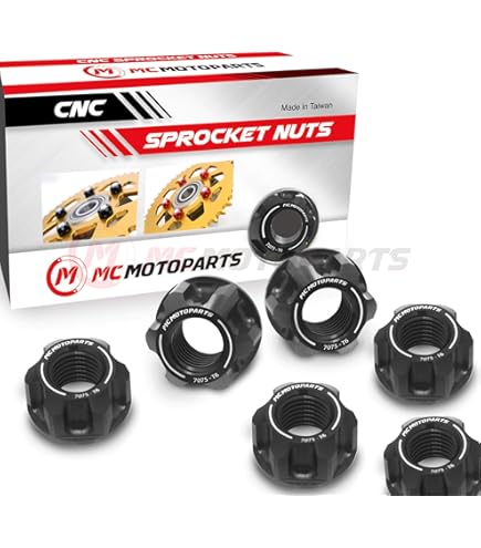 【roots 10点まとめ商品】 Amazon.com: MC MOTOPARTS M10 Rear Wheel Sprocket Nuts Compatible